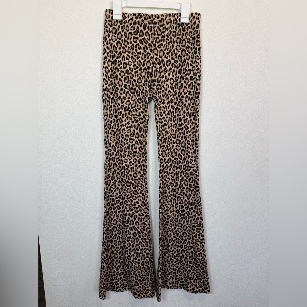 VIBE Leopard Print Bell Bottom Pants Y2K flare style - Picture 3 of 9